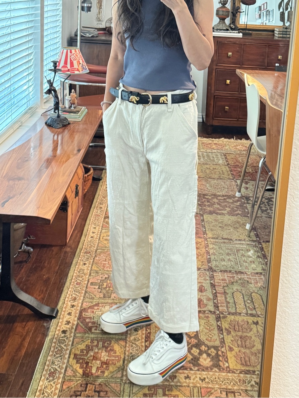 Rag&Bone Women's Cream Wide Leg Cargo Pants Size - Picture 15 of 15